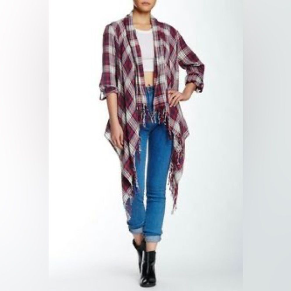 Natural Reflections Multicolor Plaid Cardigan